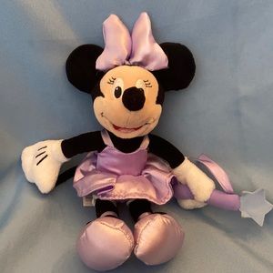 10” Minnie Mouse plush Purple w/ Wand